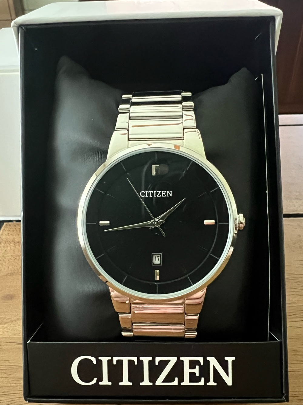 Citizen Men's Black Dial Quartz Stainless Steel Bracelet Watch